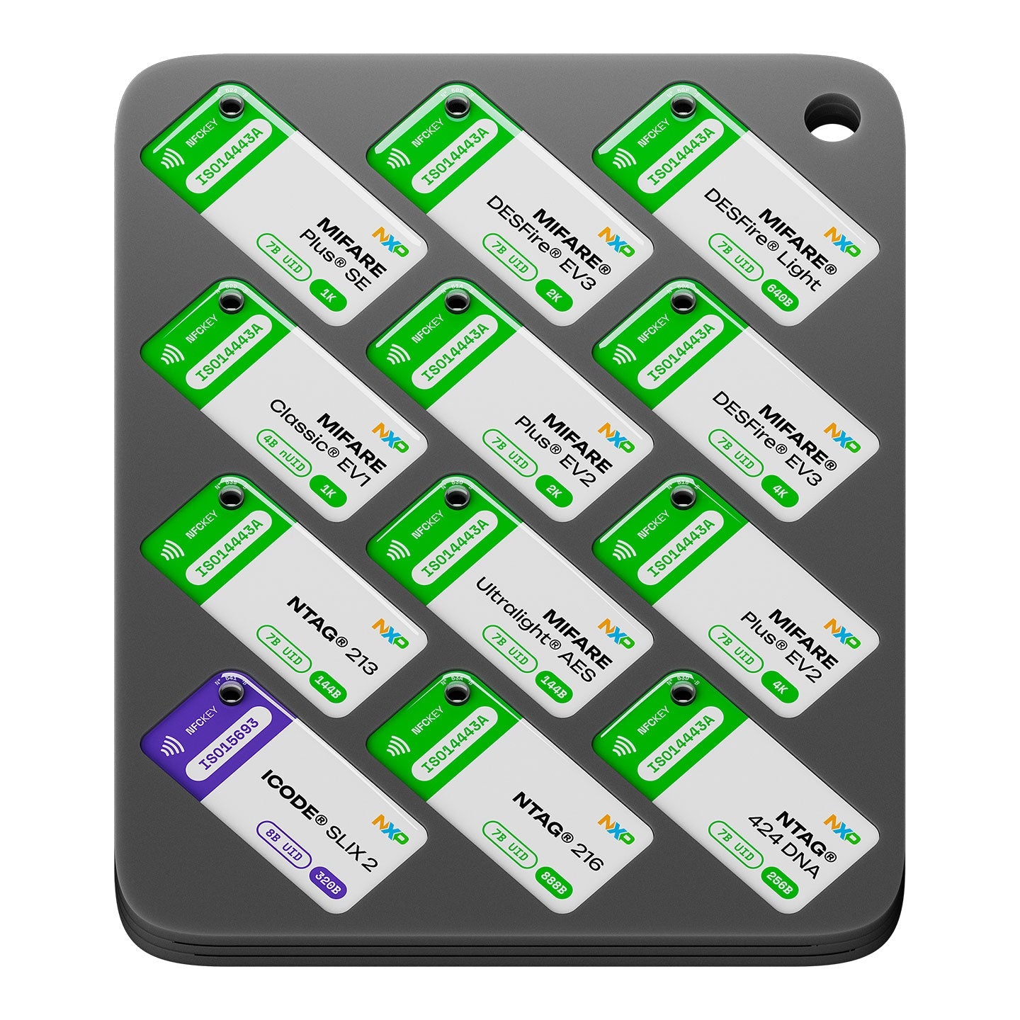 Modern NXP® Technology made available with NFCKEY Tech 12-Packs
