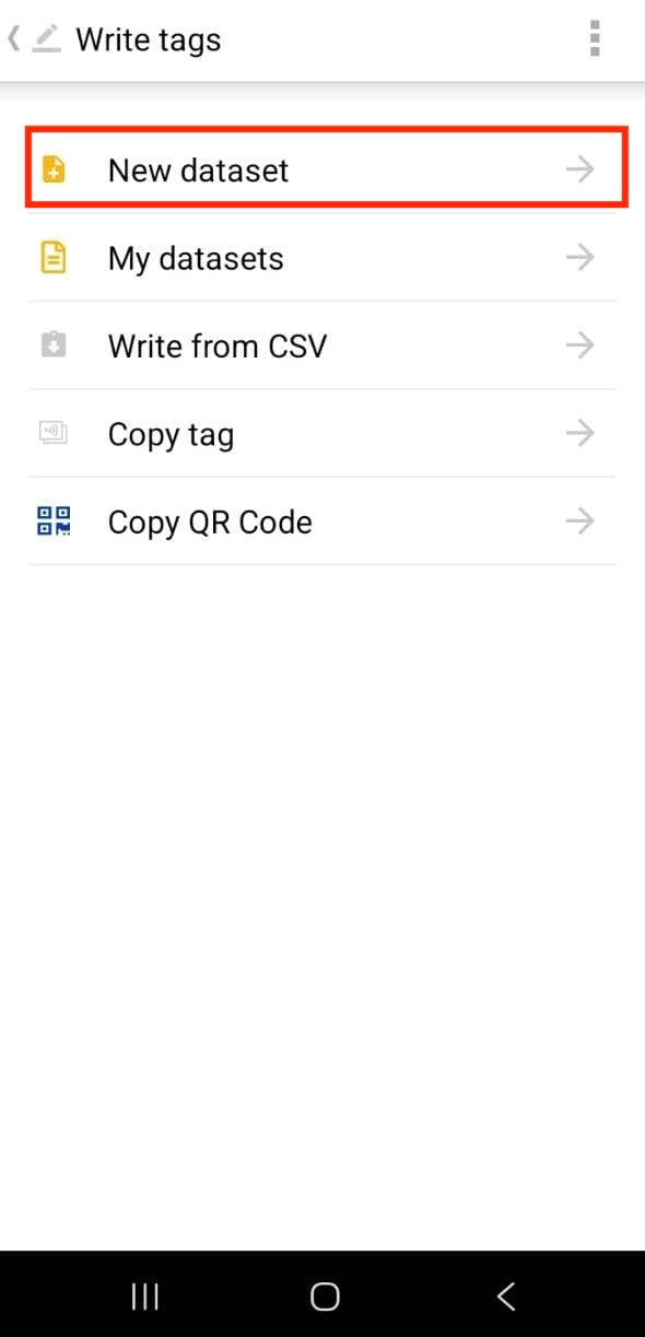 Open the App and Decide What Type Of Data You Want To Upload