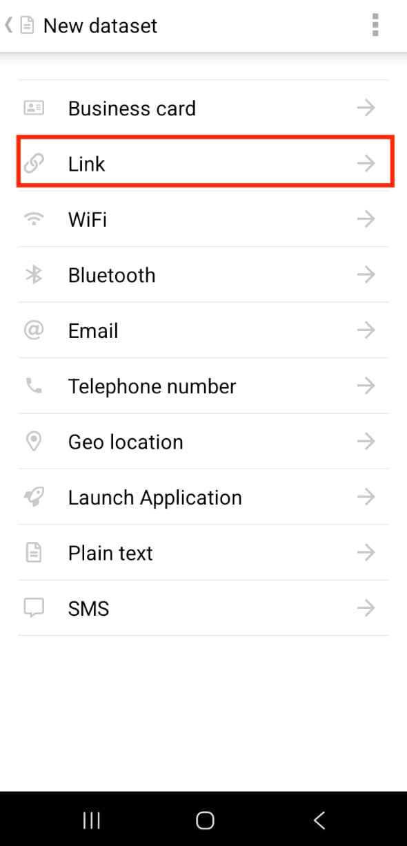 Open the App and Decide What Type Of Data You Want To Upload