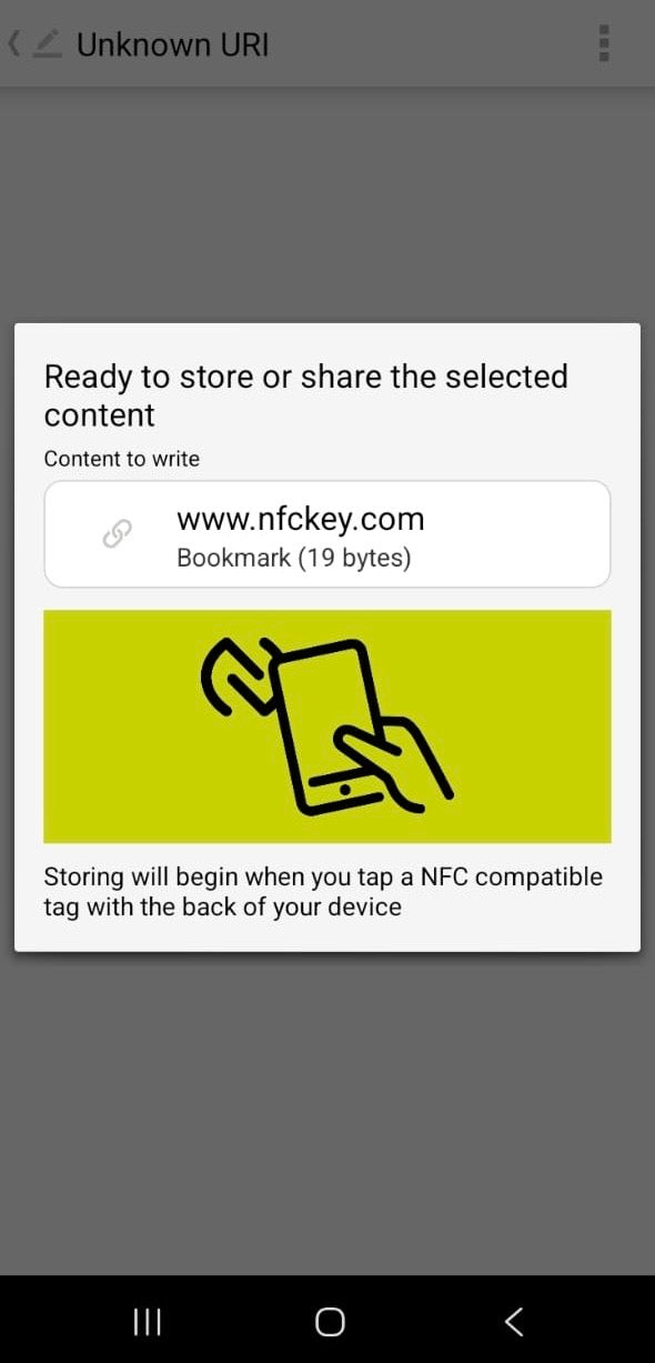 Write Data To Your NFCKEY