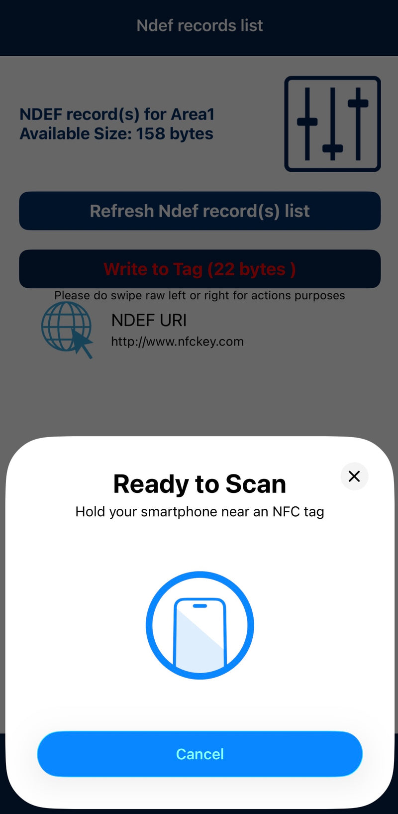 Write The Data To Your NFCKEY