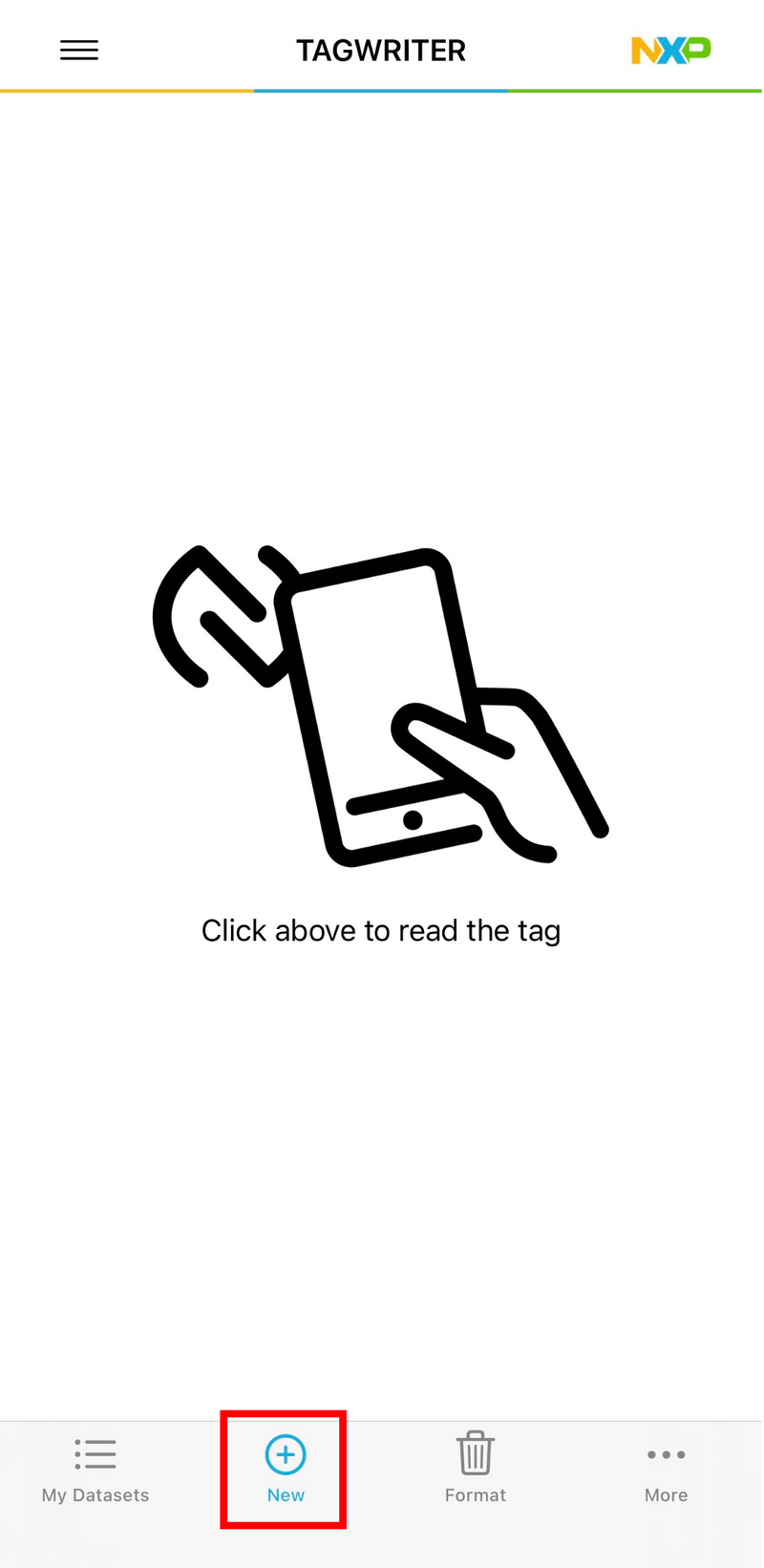Open the App and Decide What Type Of Data You Want To Upload